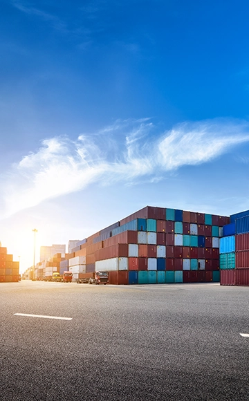 A spacious container storage area