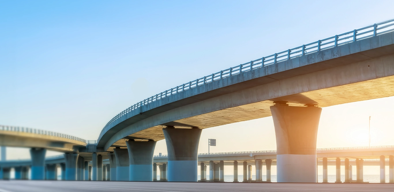 A large concrete bridge