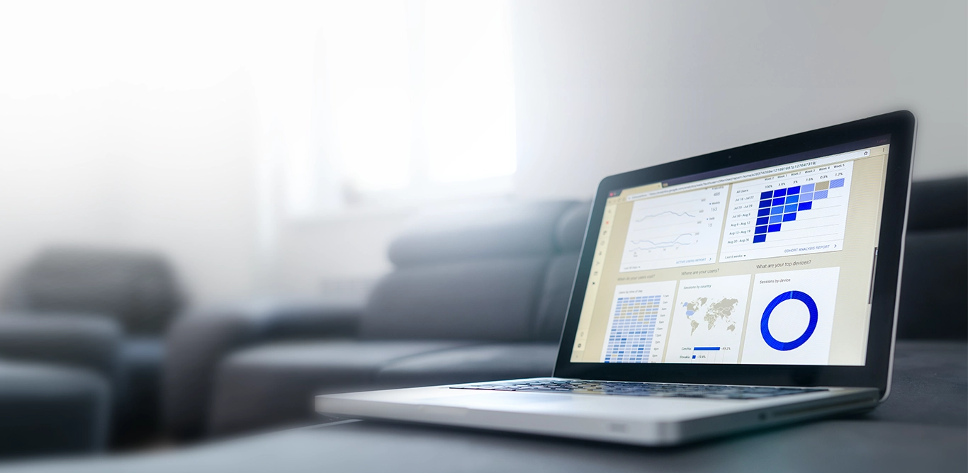 Laptop with Graph